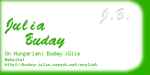 julia buday business card